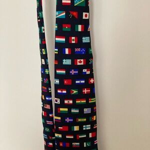 Silk Tie | flags of the world print